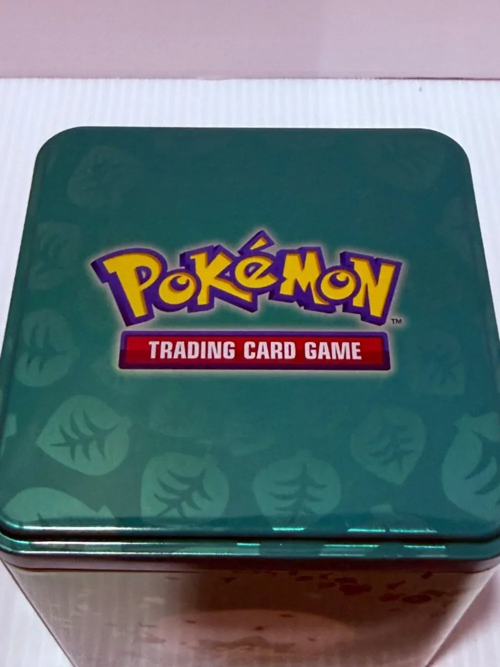 **Empty** Pokémon TCG Meganium Tin Storage Case, 80-Card Capacity